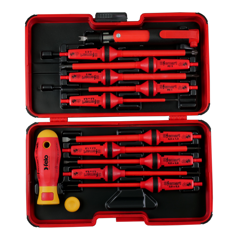 Felo - E-smart Industry VDE - patentierter Wechselklingensatz mit Schaltschrankschlüssel in XL-Strongbox