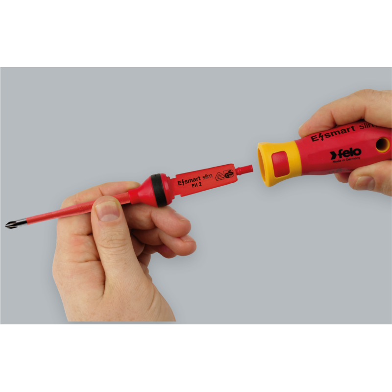 Felo - E-smart slim VDE - patentierter Wechselklingensatz in Gürteltasche