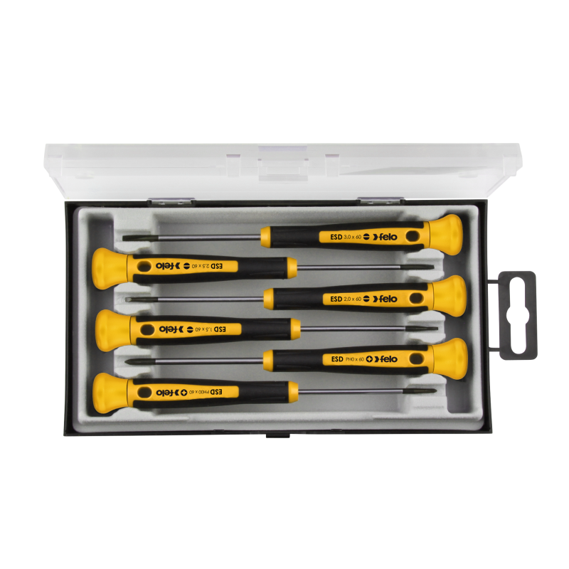 Felo - ESD Präzisionsschraubendreher Satz mit 2K-Griff