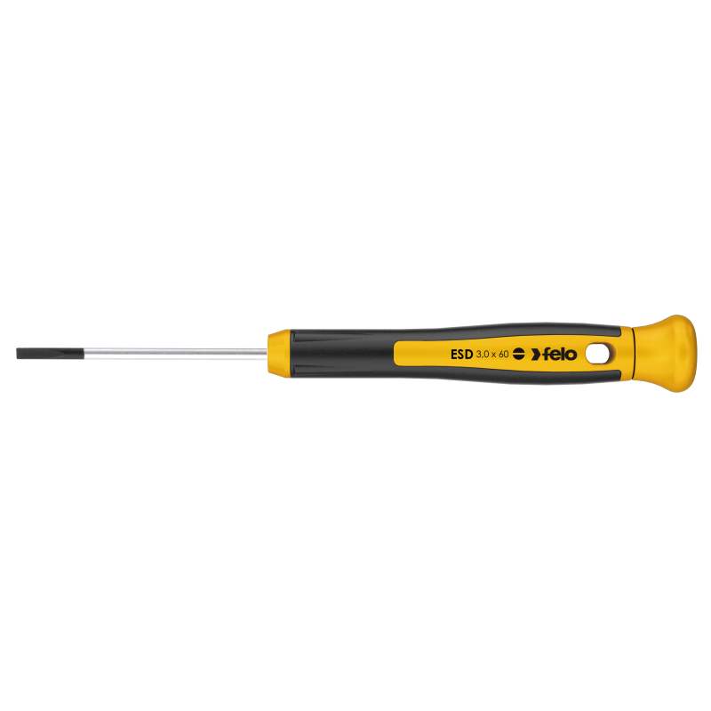 Felo - ESD Präzisionsschraubendreher - Schlitz mit 2K-Griff