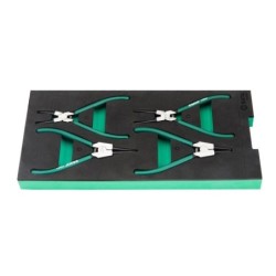 Sata 4 Tlg. Sicherungszangen Set für Außen- & Innenringe mit EVA Einla