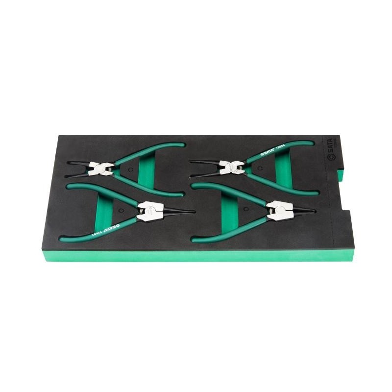 Sata 4 Tlg. Sicherungszangen Set für Außen- & Innenringe mit EVA Einla