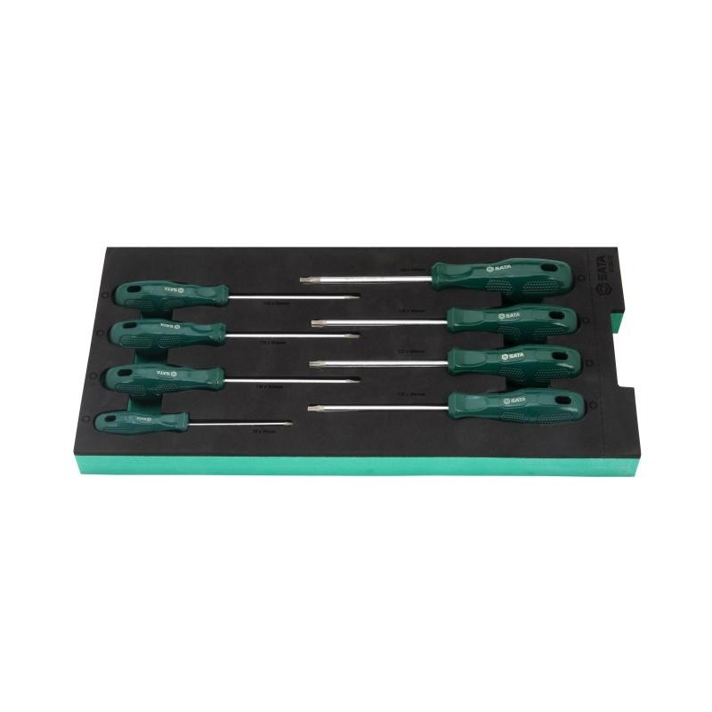 Sata 8 Tlg. Torx-Schraubendreher Set mit EVA Einlage für Werkstattwage