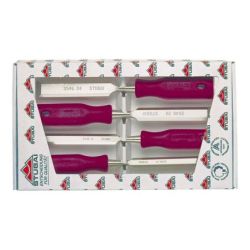 Stubai Stemmeisensatz mit rotem Plastikheft 4-tlg.