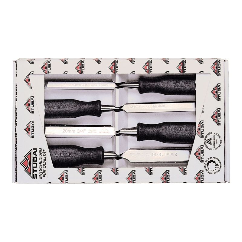 Stubai Stemmeisensatz mit schwarzem Kunststoffheft 4-tlg.