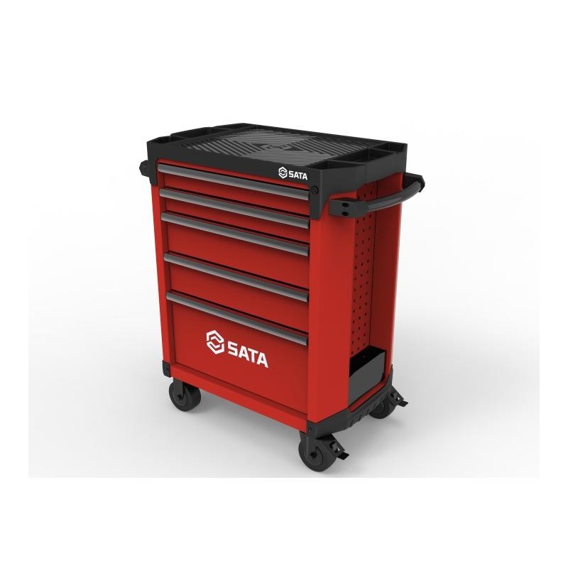 Sata Werkstattwagen mit 5 Schubladen - Pro (Rot)
