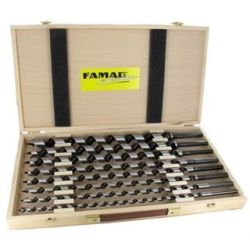 Famag Schlangenbohrer-Satz, 460 mm im Holzkasten 8-teilig: 10, 12, 14, 16, 18, 20, 22, 24 mm