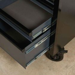 BUNKER Fahrbarer Werkbank-Werkzeugschrank, 15 Schubladen, 183cm, grau