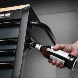 BUNKER Fahrbarer Werkbank-Werkzeugschrank, 15 Schubladen, 183cm, grau