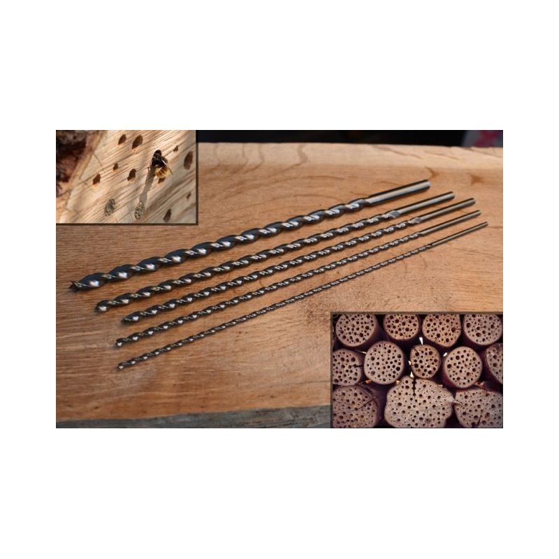 Famag Holzspiralb.-Satz, HSS-G für Insektenhotel 5-teilig Ø 3, 4, 5, 6, 8 mm GL 250mm