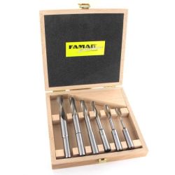 Famag Langlochbohrer-Satz gew. Rechts im Holzkasten 6-teilig: 6, 8, 10, 12, 14, 16 mm