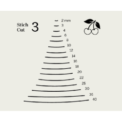 Kirschen Bildhauerbeitel mit Weißbuchenheft, 30 mm, Stich 3, gebogen,