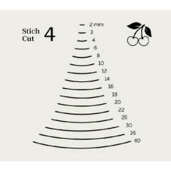 Kirschen Bildhauerbeitel mit Weißbuchenheft, 3 mm, Stich 4, gebogen, A