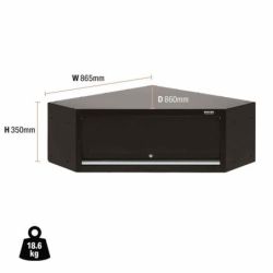 BUNKER Modularer Eck-Hängeschrank, 87cm