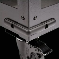 BUNKER 3-Etagen-Rollwagen mit Zuggriff und Hartholz-Werkzeugplatte, 714mm