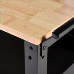 BUNKER 3-Etagen-Rollwagen mit Zuggriff und Edelstahl-Werkzeugplatte, 714mm