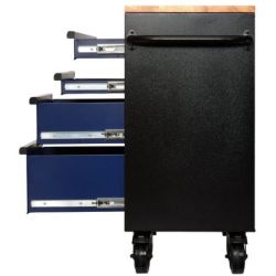 BUNKER Fahrbarer Werkbank-Werkzeugschrank, 7 Schubladen, 104cm, blau