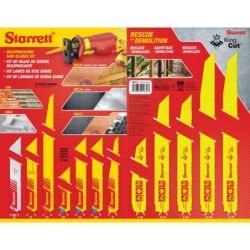 Starrett Säbelsägeblatt-Sortiment – 12-blade set including Wood