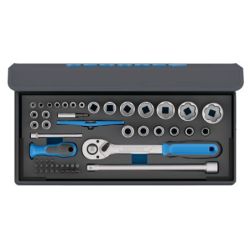 Gedore Steckschlüssel-Satz 1/4"+1/2" 52-tlg