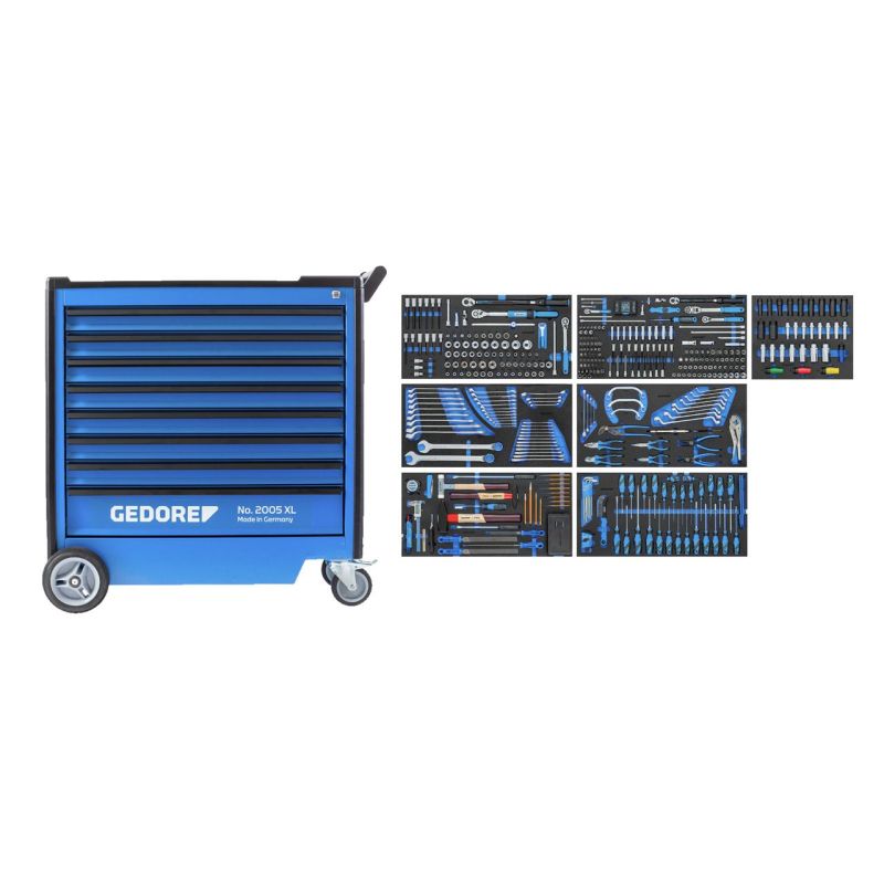 Gedore Werkzeugwagen mit PKW-Sortiment