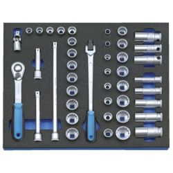 Gedore Steckschlüssel-Sortiment 3/8" in CT-Modul 43tlg