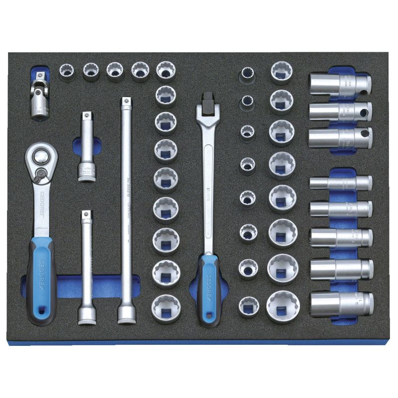 Gedore Steckschlüssel-Sortiment 3/8" in CT-Modul 43tlg