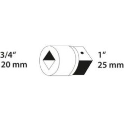 Gedore Vergrößerungsstück 3/4" auf 1"