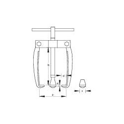 Gedore Polklemmenabzieher 3-armig 65x50 mm