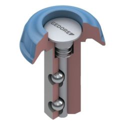 Gedore Pilzkopf 2K 1/2" mit Druckknopf