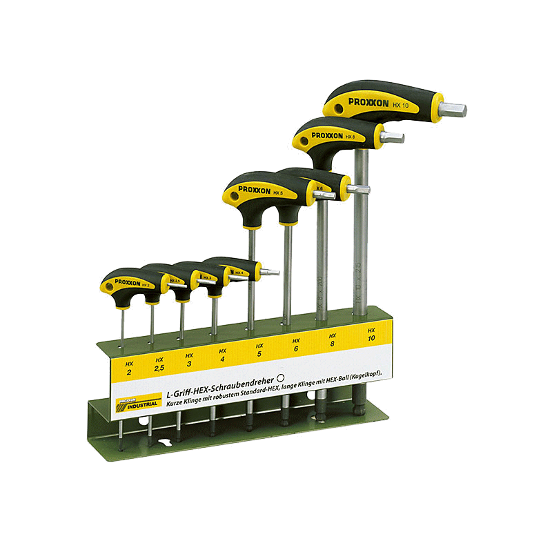 PROXXON L-Griff-Schraubendrehersatz HX mit Halter (8-teilig)