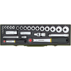 PROXXON Steckschlüsselsatz 1/4" + 1/2" (27-teilig)