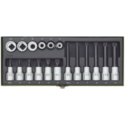 PROXXON Spezial-Steckschlüsselsatz für Vielzahnschrauben XZN (18-teilig)
