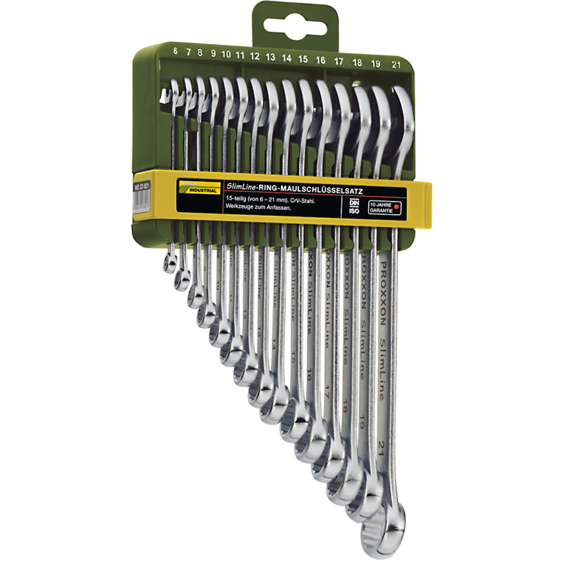 PROXXON SlimLine-Ring-Maulschlüsselsatz 6 - 21 mm (15-teilig)