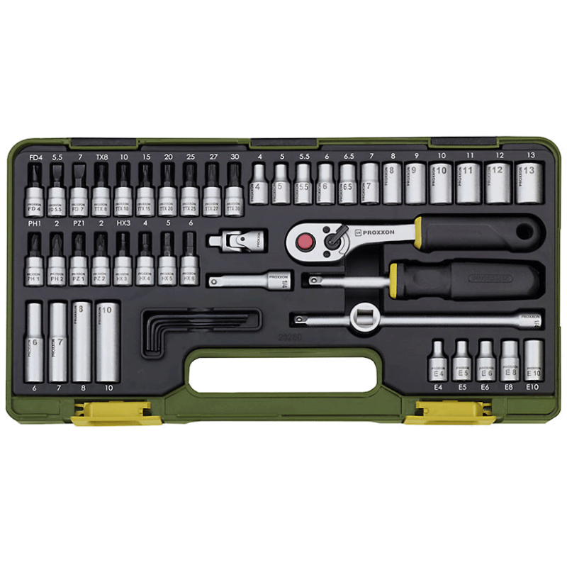 PROXXON Steckschlüsselsatz mit Knüppelratsche