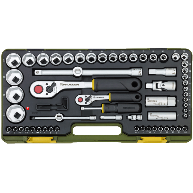 PROXXON Steckschlüsselsatz mit Knüppelratschen