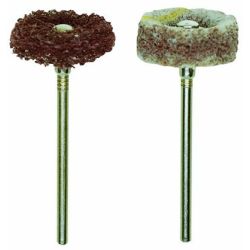 PROXXON Schleifbürsten aus Nylonvlies, je 1 Stück grob und fein