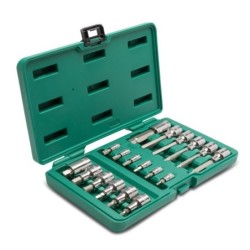 Sata 18 Tlg. 1/4 Zoll & 1/2 Zoll Bit-Stecknuss Satz Innensechskant