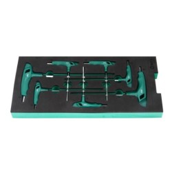 Sata 7 Tlg. Kugelkopf-Innensechskant-Winkelstiftschlüssel mit T-Griff