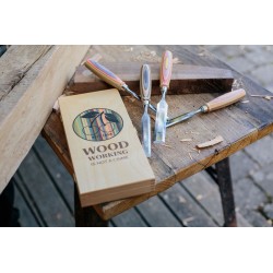 Kirschen Stechbeitelsatz W.I.N.A.C im Holzkasten, 4-tlg., mit Skateboa