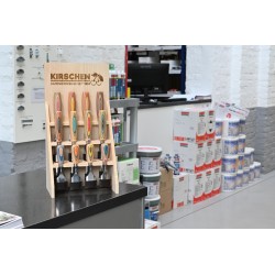 Kirschen Thekenaufsteller aus Esche inkl. laminiertem Flyer, W.I.N.A.C