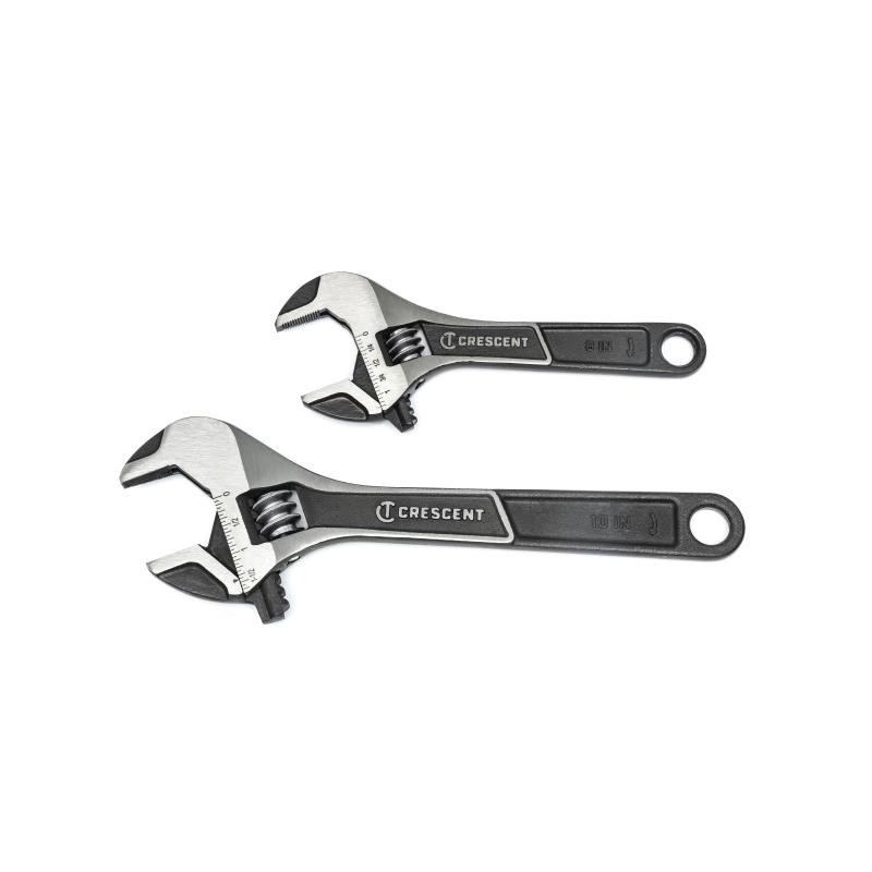 Crescent 2 Pc. Wide Jaw Adjustable Wrench Set 6" & 10"