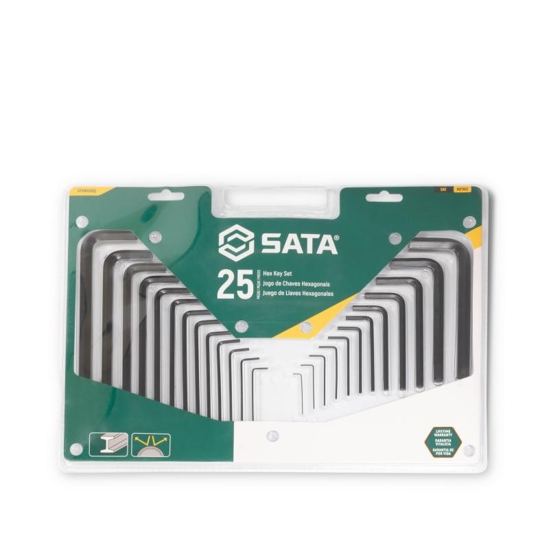 Sata 25 Tlg. Innensechskant-Winkelstiftschlüssel Set - schwarze Ausfüh