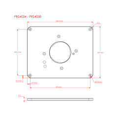Kreg Frästisch-Einlegeplatte - ungebohrt