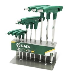 Sata 9 Tlg. Kugelkopf-Innensechskant-Winkelstiftschlüssel Set mit T-Gr