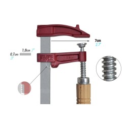 Piher SCHRAUBZWINGE PIHER MM 30 HOLZGRIFF