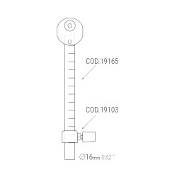 Piher TCP SCHIENE 360º DREHBAR Ø16 mm