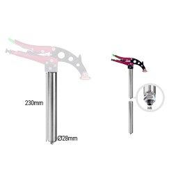 Piher TGA ERSATZSCHIENE MIT M8 Ø28x230 mm