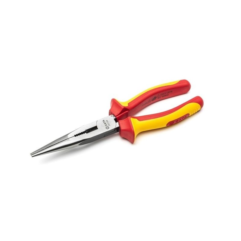 Sata Flachrundzange mit Schneide isoliert 200mm