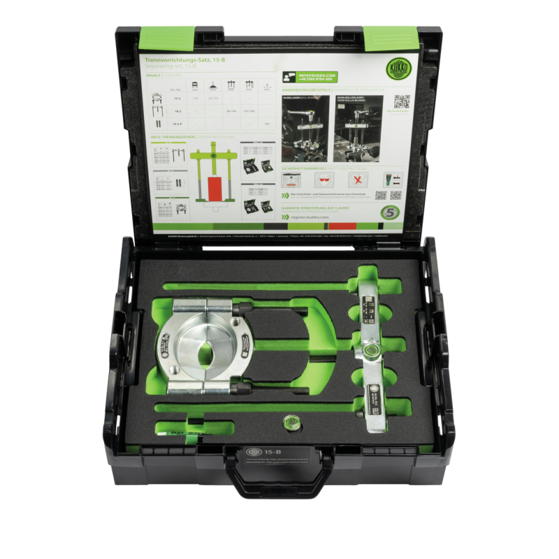 Kukko 4-teiliger Trennvorrichtung-Satz mit Trenndurchmesser 22 mm - 115 mm und Spanntiefe 350 mm